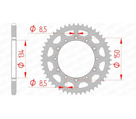 Couronne AFAM acier standard 16204 - 520