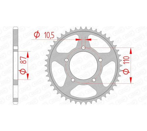 Couronne AFAM acier standard 14405 - 520 - 1074515001