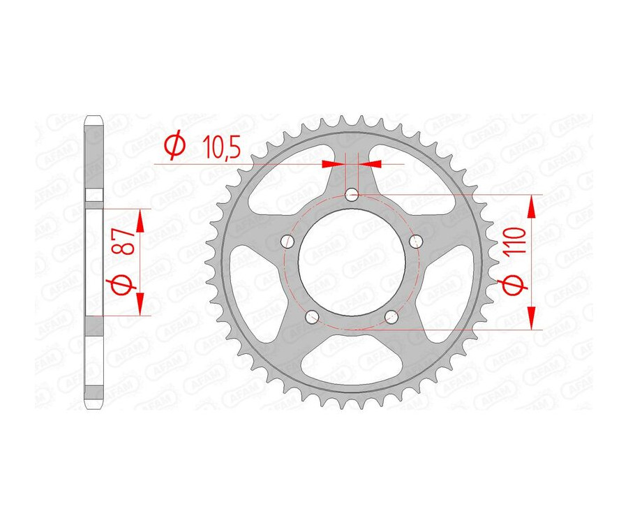 Couronne AFAM acier standard 14405 - 520