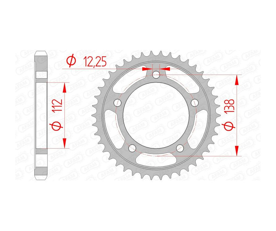 Couronne AFAM acier standard 10508 - 530