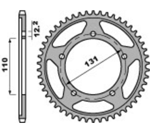 Couronne PBR aluminium ultra-light 4585 - 525 - 1075361001