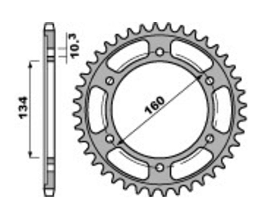 Couronne PBR aluminium ultra-light 4405 - 525