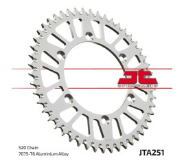 Couronne JT SPROCKETS aluminium ultra-light 251 - 520