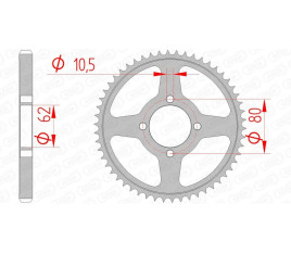 Couronne AFAM acier standard 12224 - 428 - 1074420001