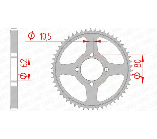 Couronne AFAM acier standard 12224 - 428 - 1074420001