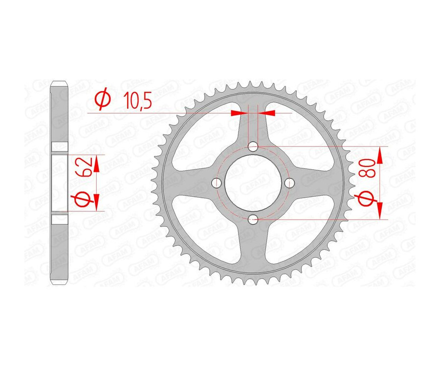 Couronne AFAM acier standard 12224 - 428