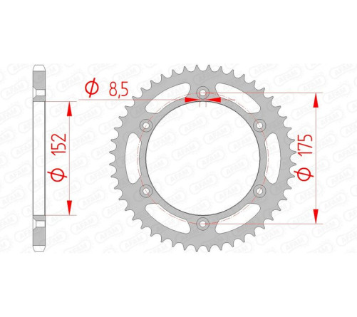 Couronne AFAM acier standard 12508 - 520 - 1074447001