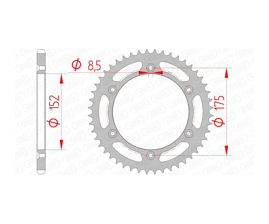 Couronne AFAM acier standard 12508 - 520