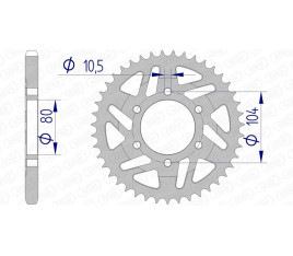 Couronne AFAM aluminium 17610525 - 1074608002