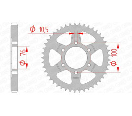 Couronne AFAM acier standard 14902 - 530 - 1074530002