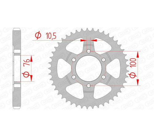 Couronne AFAM acier standard 14902 - 530 - 1074530002