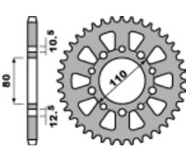 Couronne PBR acier C45 standard 334 - 530 - 1075541007