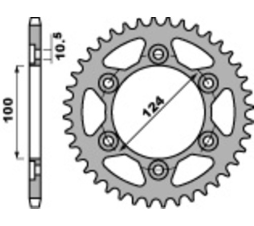 Couronne PBR acier C45 standard 4366 - 525 - 1075293003