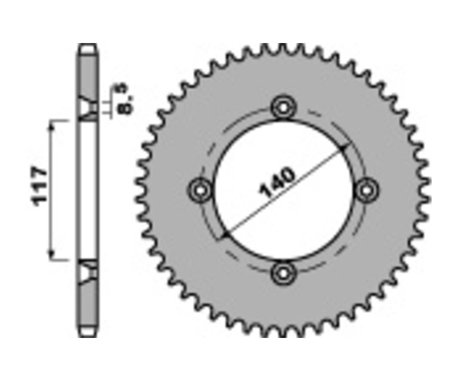 Couronne PBR acier C45 standard 831 - 428