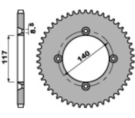 Couronne PBR acier C45 standard 831 - 428 - 1075450002