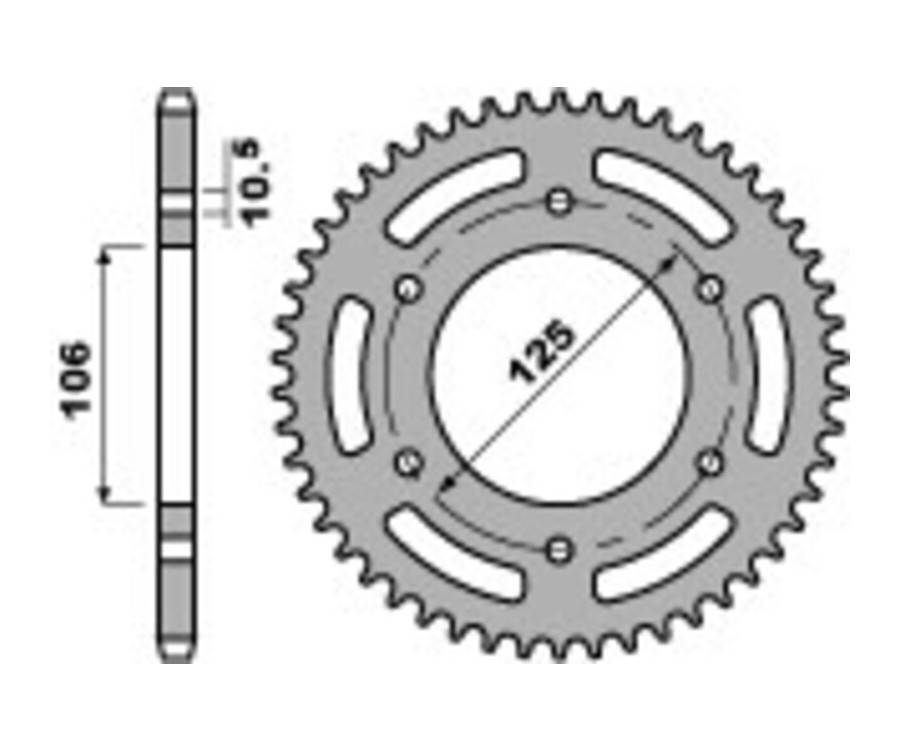 Couronne PBR aluminium ultra-light anodisé dur 4530 - 520