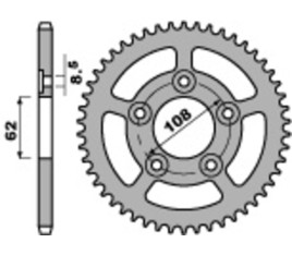 Couronne PBR acier C45 standard 714 - 520 - 1075425004