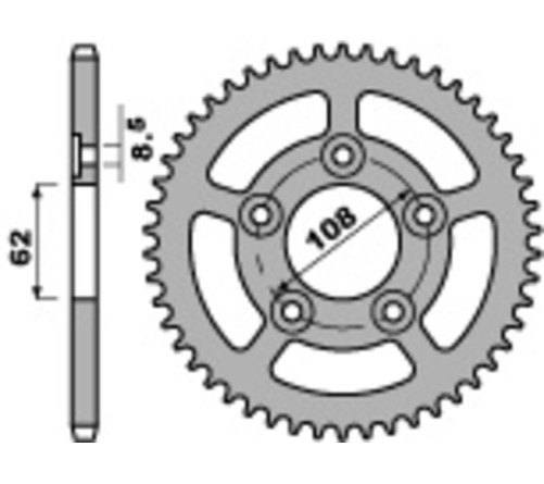 Couronne PBR acier C45 standard 714 - 520