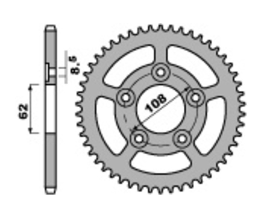 Couronne PBR acier C45 standard 714 - 520