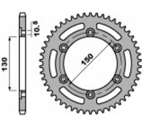 Couronne PBR acier C45 standard 236 - 520