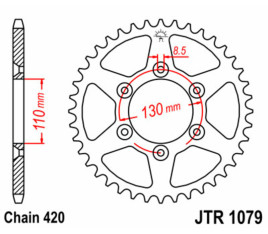 Couronne JT SPROCKETS acier standard 1079 - 420 - 1074873001