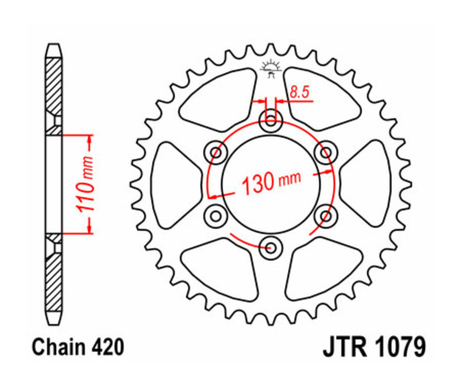 Couronne JT SPROCKETS acier standard 1079 - 420