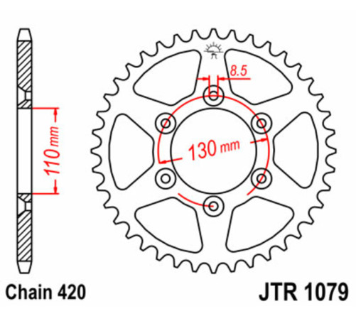 Couronne JT SPROCKETS acier standard 1079 - 420 - 1074873001