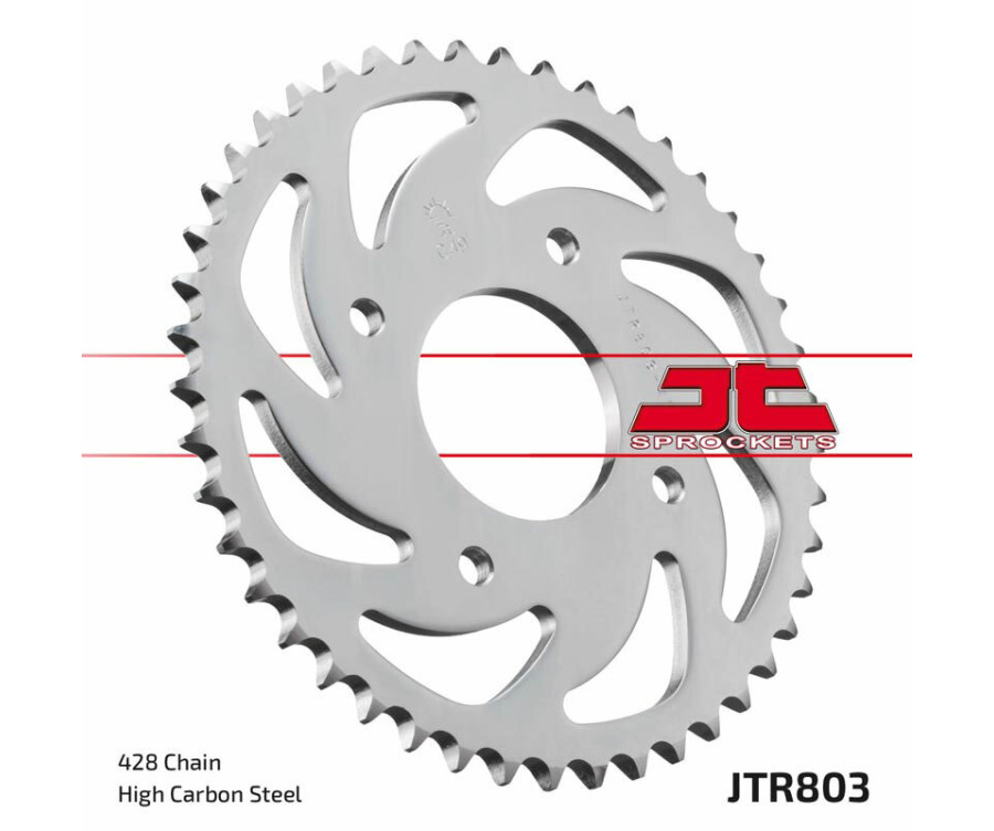 Couronne JT SPROCKETS acier ultra-light anti-boue anodisé dur 803 - 428