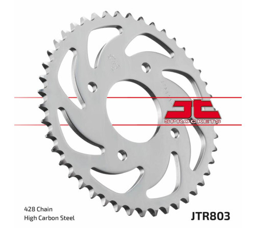 Couronne JT SPROCKETS acier ultra-light anti-boue anodisé dur 803 - 428 - 1096596001