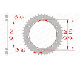 Couronne AFAM acier standard 12500 - 520 - 1074440002