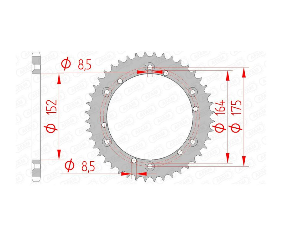 Couronne AFAM acier standard 12500 - 520