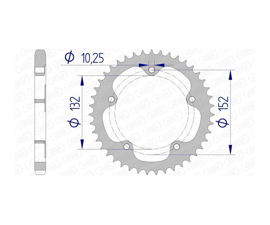 Couronne AFAM aluminium 93836 - 525