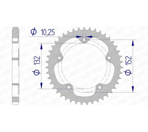 Couronne AFAM aluminium 93836 - 525