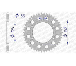 Couronne AFAM aluminium Ultra-Light anti-boue 72304 - 520 - 1074735001