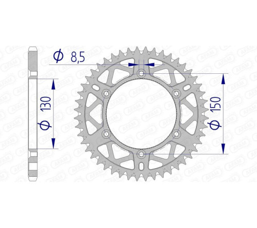 Couronne AFAM aluminium Ultra-Light anti-boue 13323 - 520 - 1074470004