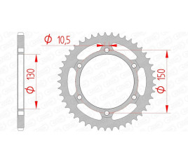 Couronne AFAM acier standard 10501 - 520 - 1074357006