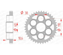 Couronne AFAM acier standard 50900 - 530