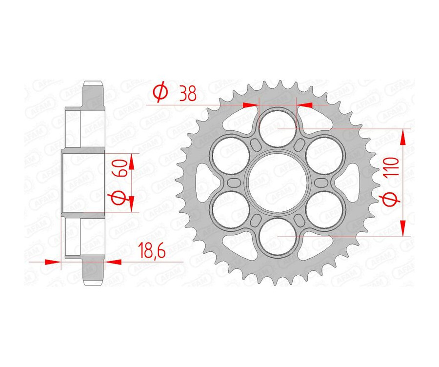 Couronne AFAM acier standard 50900 - 530