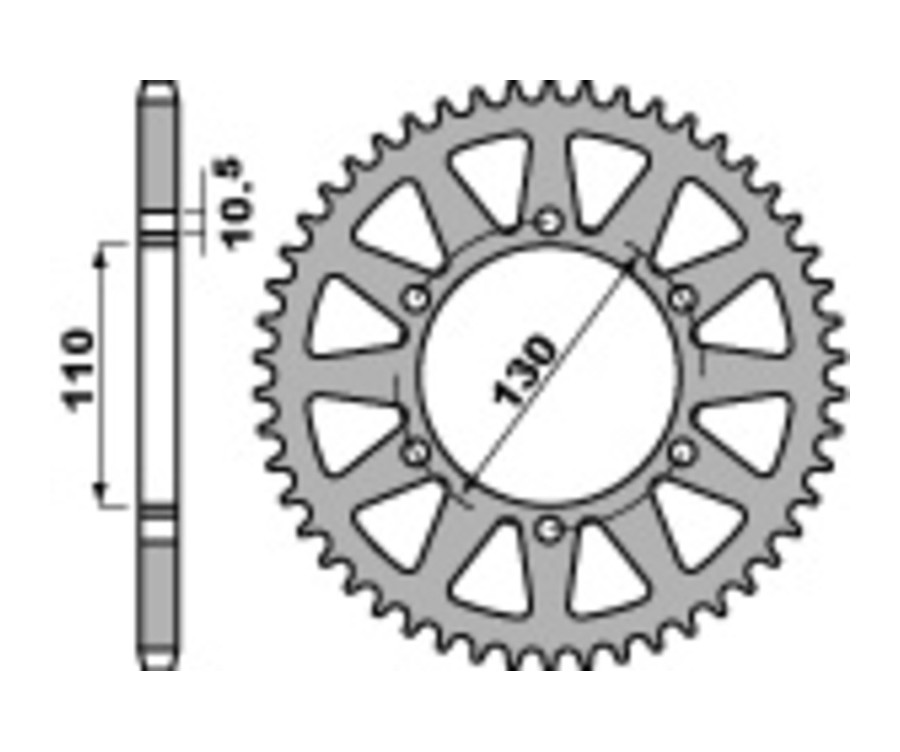 Couronne PBR acier C45 standard 504 - 520