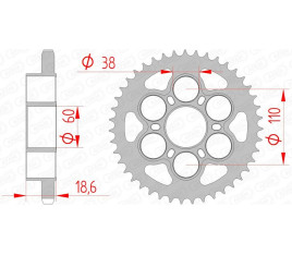 Couronne AFAM acier standard 50801 - 525 - 1074679002