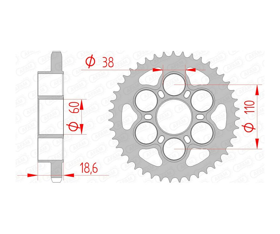 Couronne AFAM acier standard 50801 - 525