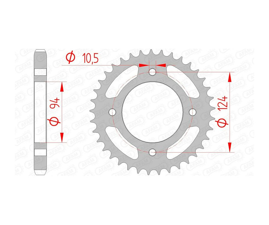 Couronne AFAM acier standard 10505 - 530