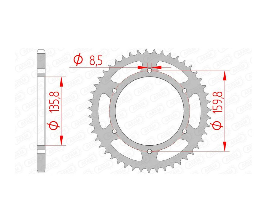 Couronne AFAM acier standard 35304 - 520