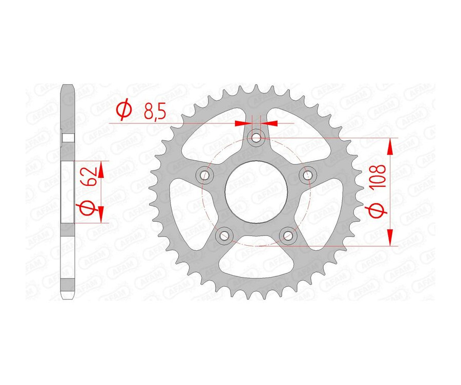 Couronne AFAM acier standard 44203 - 520