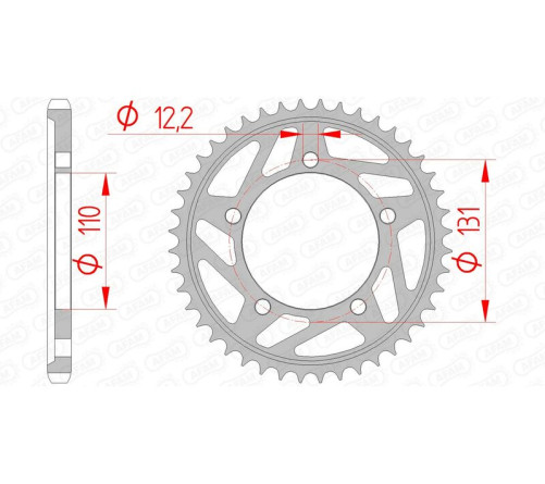 Couronne AFAM acier standard 164800 - 525 - 1074571001