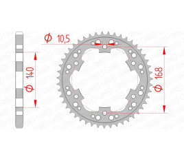 Couronne AFAM acier standard 92635 - 525