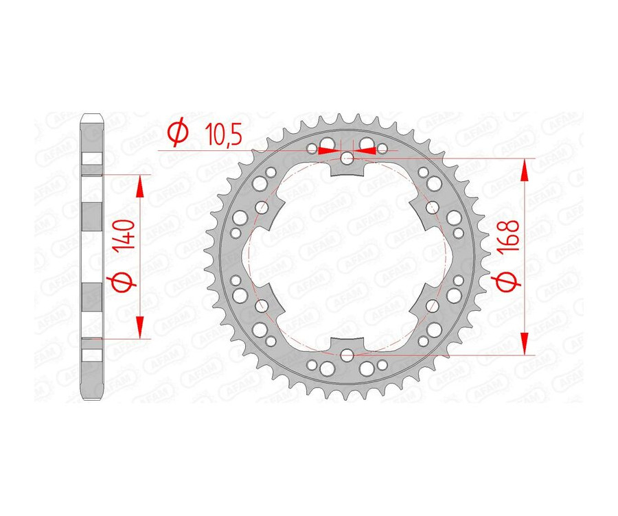 Couronne AFAM acier standard 92635 - 525