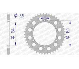 Couronne AFAM aluminium 17206520 - 1074602006