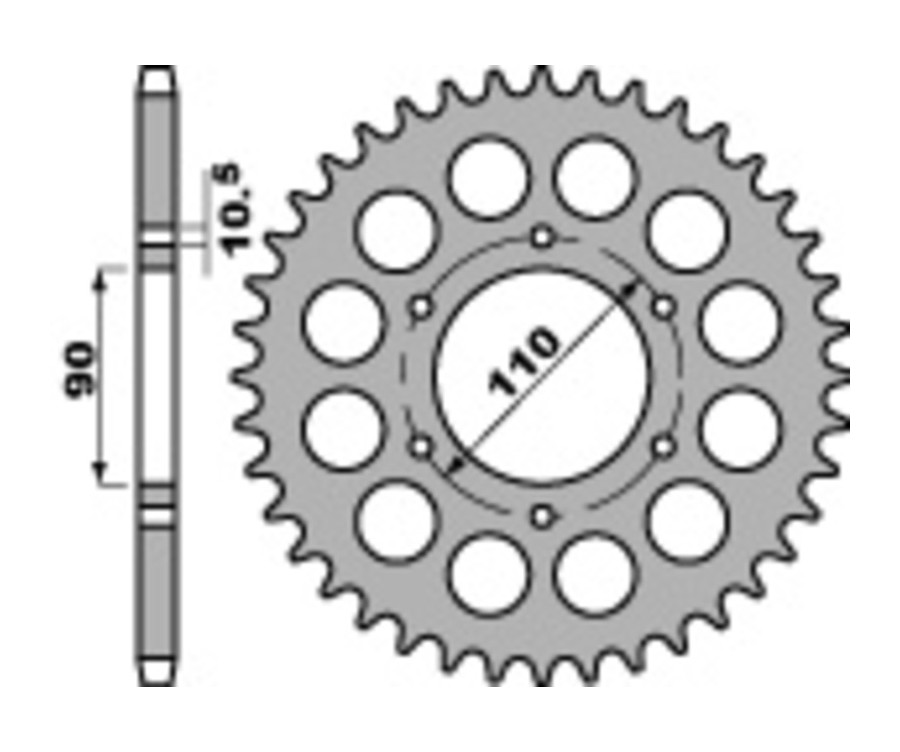 Couronne PBR acier C45 standard 850 - 530