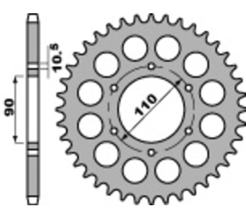 Couronne PBR acier C45 standard 850 - 530 - 1075464001